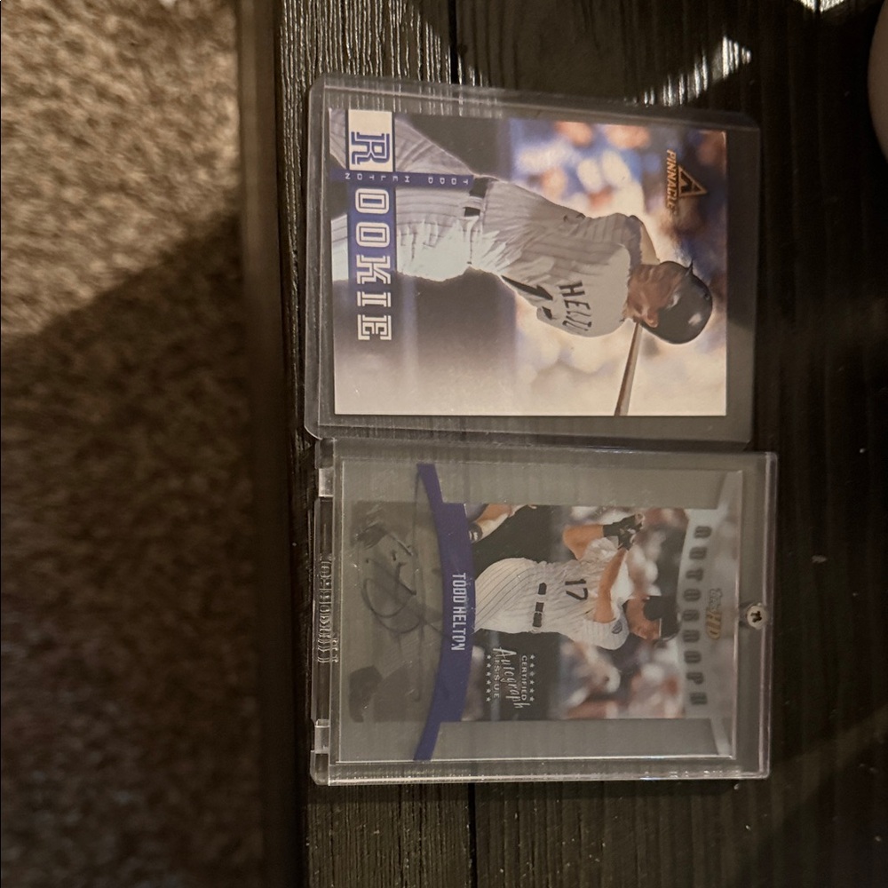 Two Todd Hilton baseball cards